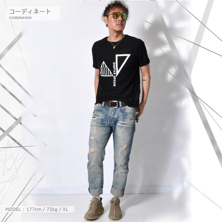 ボーダーピンタック グラフィック 半袖Tシャツ | RAiseNsE  | 詳細画像3 