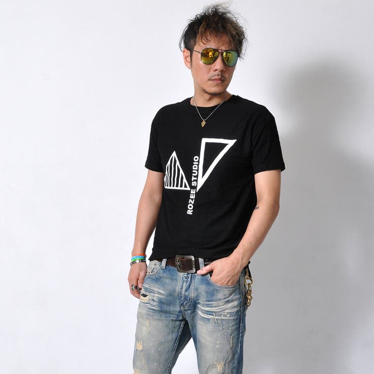 ボーダーピンタック グラフィック 半袖Tシャツ | RAiseNsE  | 詳細画像8 