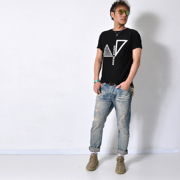 ボーダーピンタック グラフィック 半袖Tシャツ | RAiseNsE  | 詳細画像10 