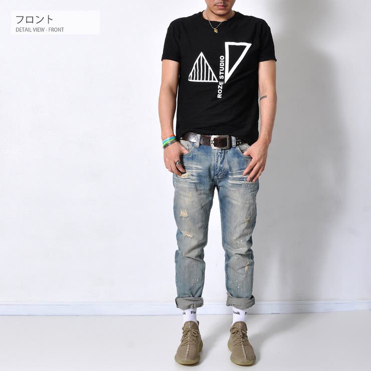 ボーダーピンタック グラフィック 半袖Tシャツ | RAiseNsE  | 詳細画像11 