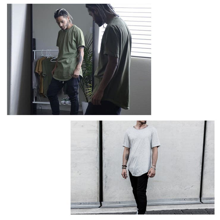ロング丈 ラウンドカット 半袖Tシャツ | RAiseNsE  | 詳細画像9 