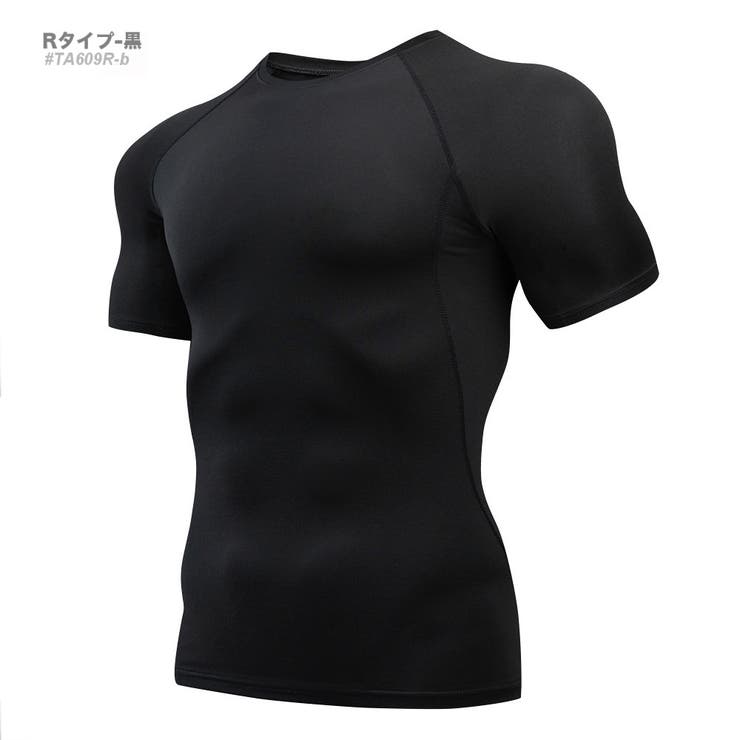 Rタイプ-黒 | 半袖 コンプレッションウェア アンダーウェア | RAiseNsE 