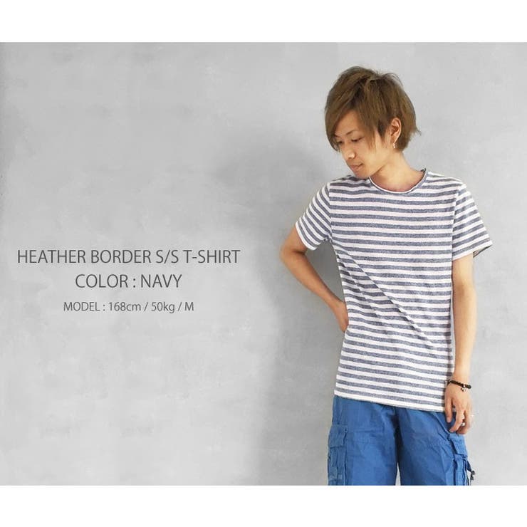 杢ボーダー カットオフネック 半袖 | RAiseNsE  | 詳細画像4 