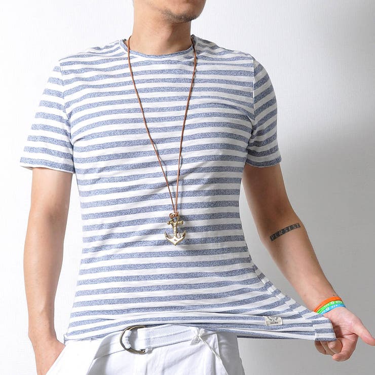 杢ボーダー カットオフネック 半袖 | RAiseNsE  | 詳細画像9 