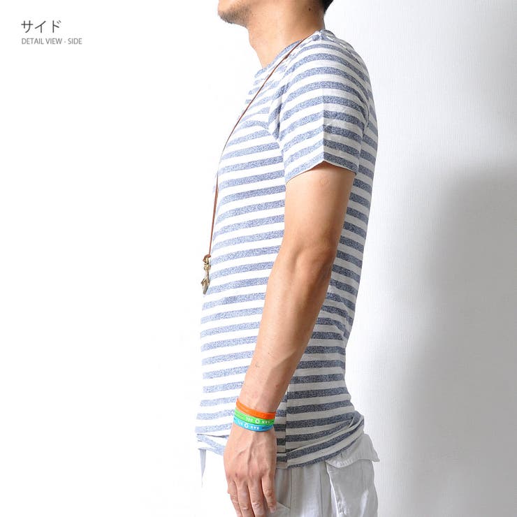 杢ボーダー カットオフネック 半袖 | RAiseNsE  | 詳細画像20 