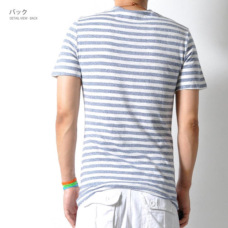 杢ボーダー カットオフネック 半袖 | RAiseNsE  | 詳細画像21 