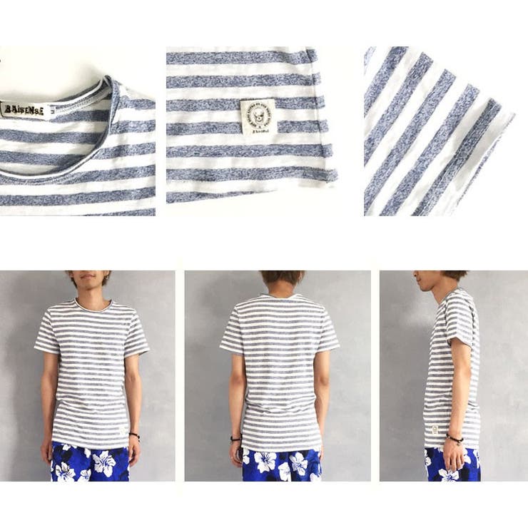 杢ボーダー カットオフネック 半袖 | RAiseNsE  | 詳細画像28 