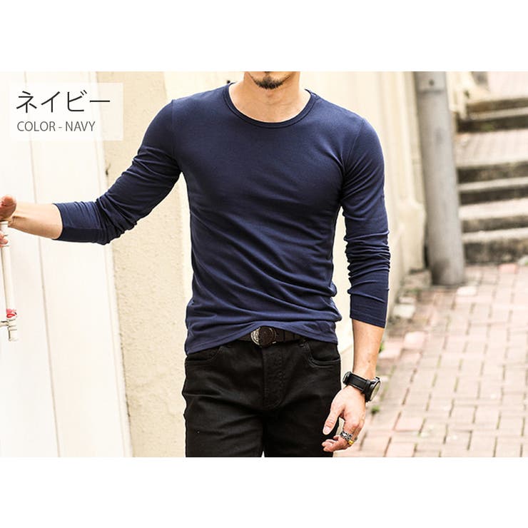 クルーネック カラーロングスリーブTシャツ トップス | RAiseNsE  | 詳細画像11 