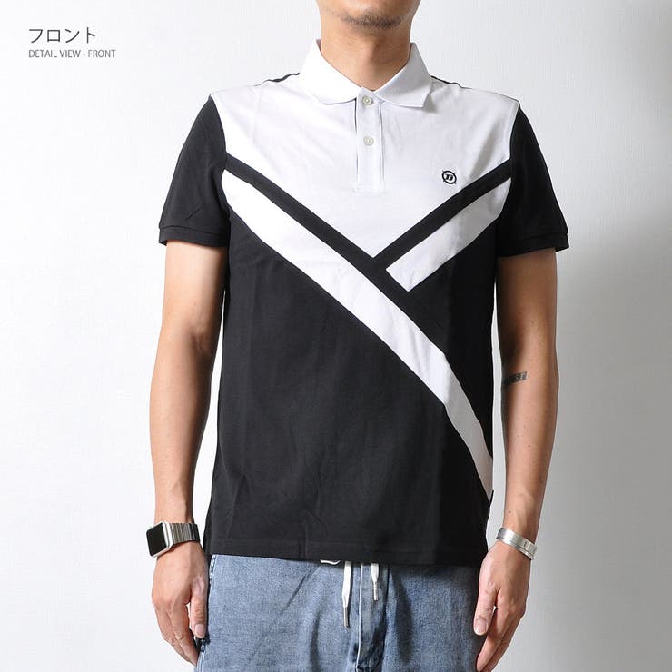 極美品♡24SSローヘンLOHENバイカラーレイヤードTshirt 半袖シャツ 半袖ポロシャツ バイカラー切替 ツートン[品番:RSCM0000764