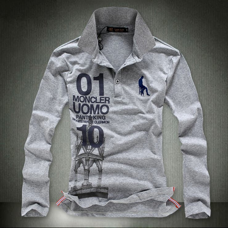 ロゴ 長袖 ポロシャツ メンズ 高品質 ボタン 襟付き[2色]#TPpk99 | RAiseNsE  | 詳細画像3 