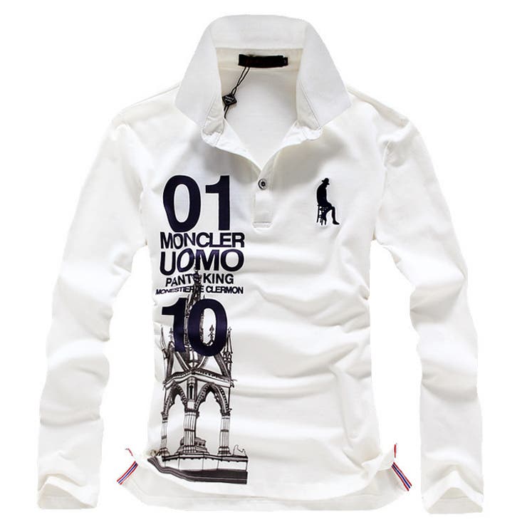 ロゴ 長袖 ポロシャツ メンズ 高品質 ボタン 襟付き[2色]#TPpk99 | RAiseNsE  | 詳細画像8 