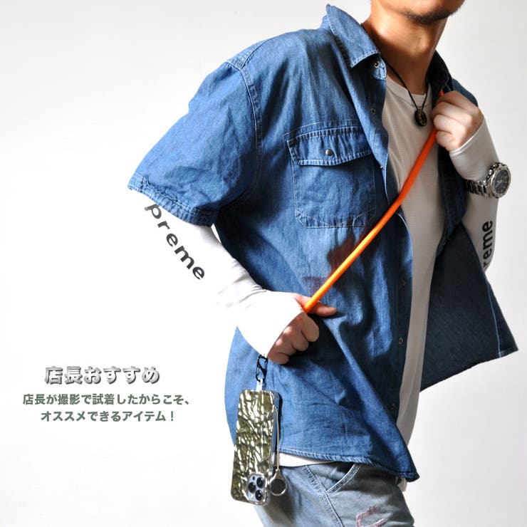 数量限定 デニムシャツ 半袖[品番：RSCM0007524]｜RAiseNsE