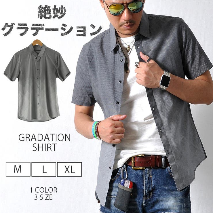 グラデーション 半袖シャツ メンズ トップス シャツ きれいめ Ts341 品番 Rscm Raisense ライセンス のメンズ ファッション通販 Shoplist ショップリスト