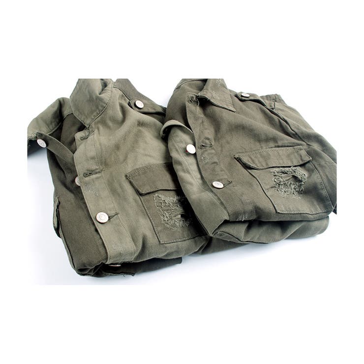 デニムシャツジャケット バイカラー ダメージ | RAiseNsE  | 詳細画像24 