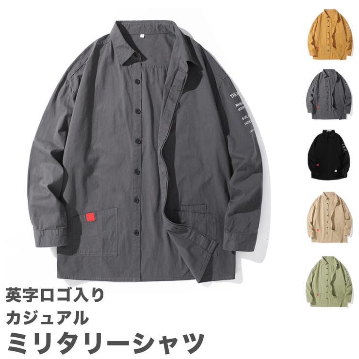 ロゴ入り ミリタリーシャツ メンズ | RAiseNsE  | 詳細画像1 