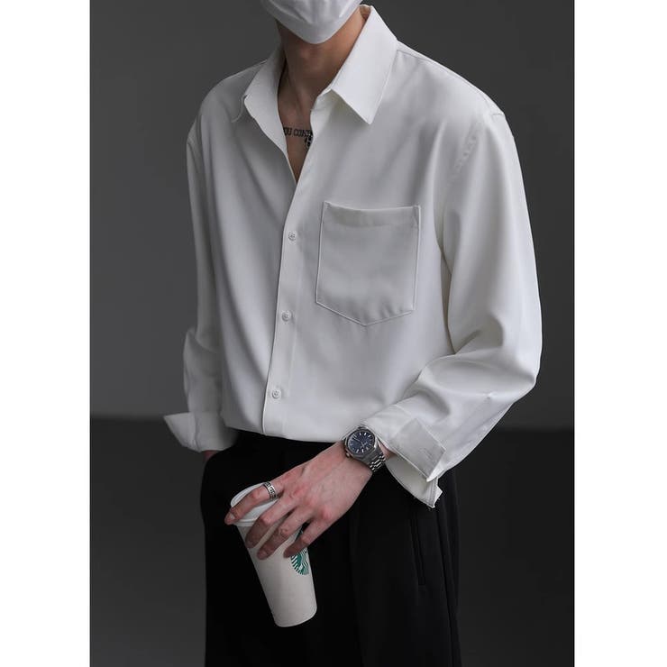 長袖シャツ ベーシック メンズ | RAiseNsE  | 詳細画像4 