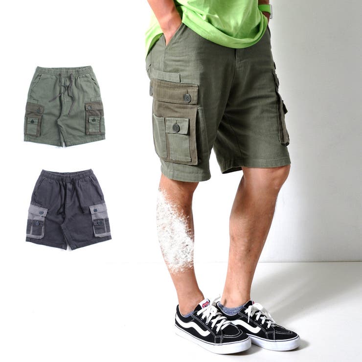 数量限定 カーゴハーフパンツ ミリタリー | RAiseNsE  | 詳細画像1 