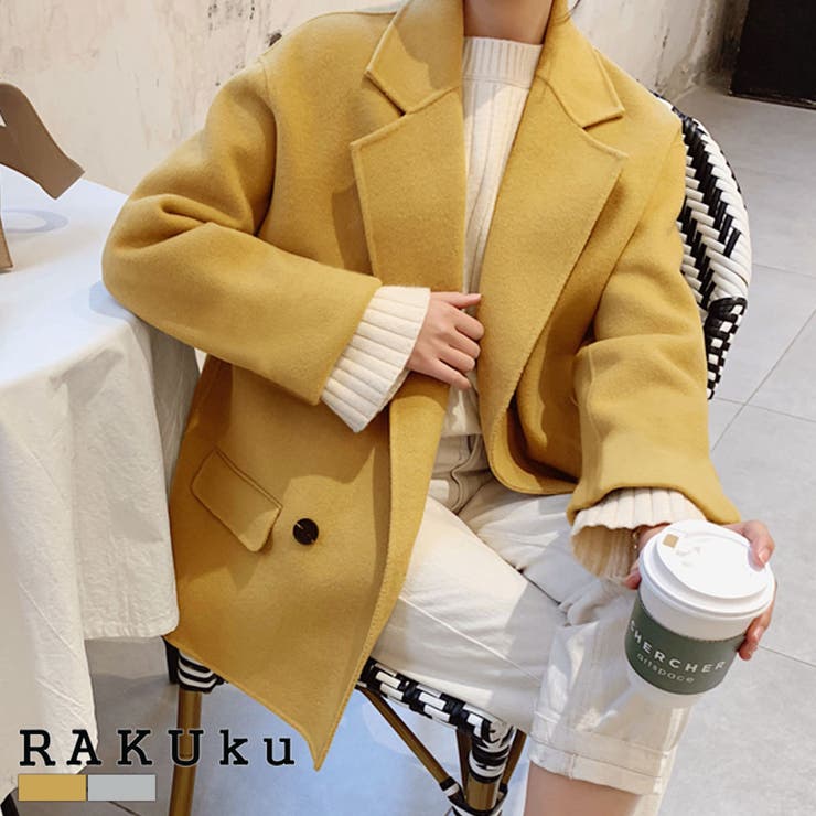 大人可愛いゆったりpコート秋 冬 アウター 品番 Rkkw Rakuku ラクク のレディースファッション通販 Shoplist ショップリスト