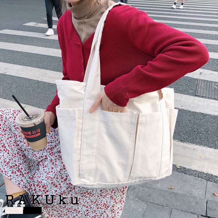 大容量 ファスナー付キャンバストートバッグ 春 夏秋バッグ 鞄 品番 Rkkw Rakuku ラクク のレディースファッション通販 Shoplist ショップリスト