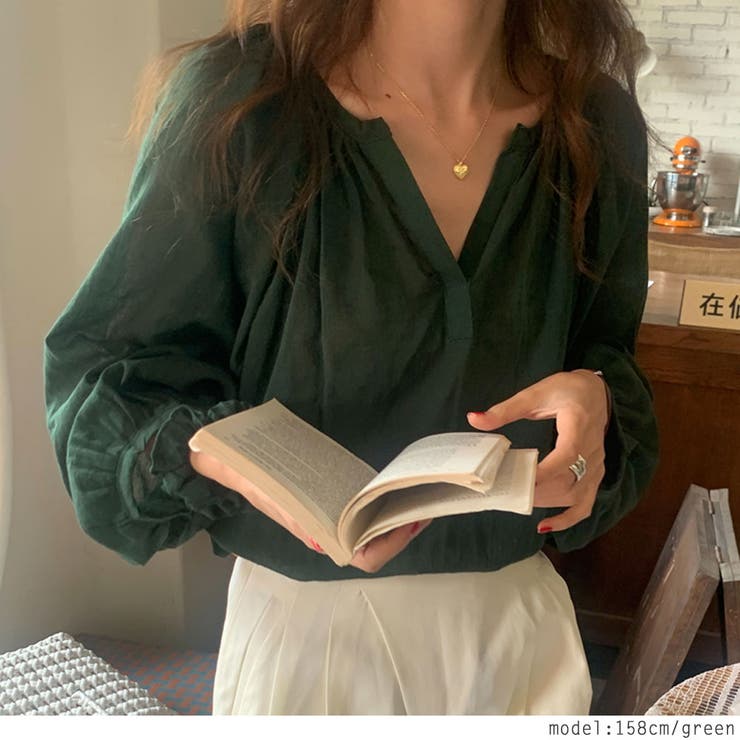 Vネック長袖薄手ブラウス 春 夏 秋 品番 Rkkw Rakuku ラクク のレディース ファッション通販 Shoplist ショップリスト