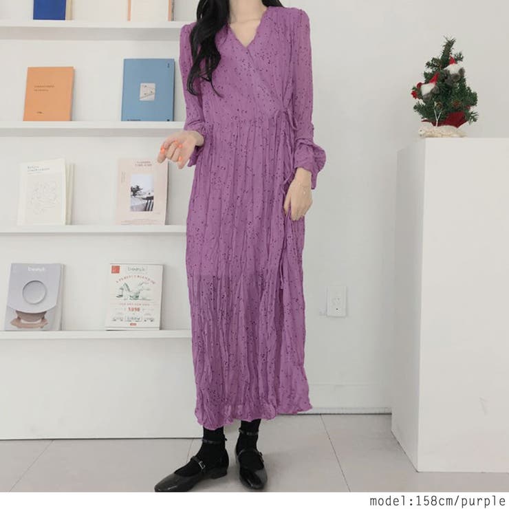しずく柄大人の透け感ロングワンピース秋 春 ワンピース 品番 Rkkw Rakuku ラクク のレディースファッション通販 Shoplist ショップリスト