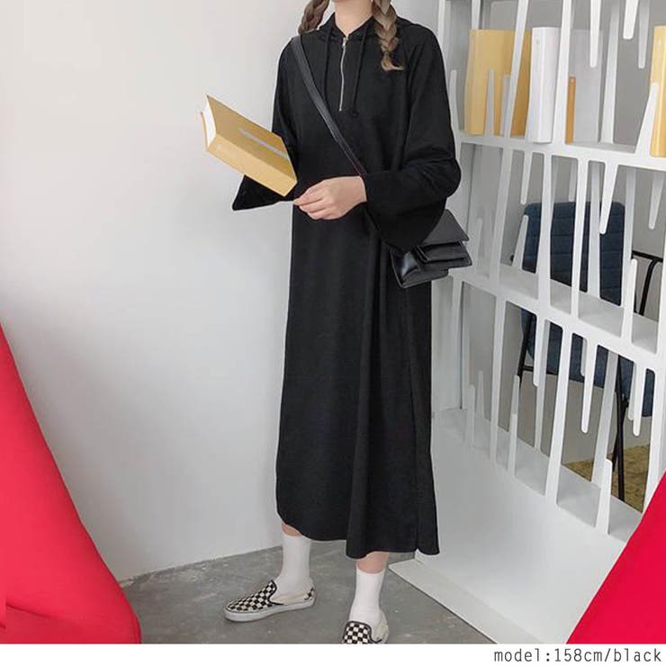 切りっぱなしロングパーカーワンピ 秋 冬 春 品番 Rkkw Rakuku ラクク のレディースファッション通販 Shoplist ショップリスト