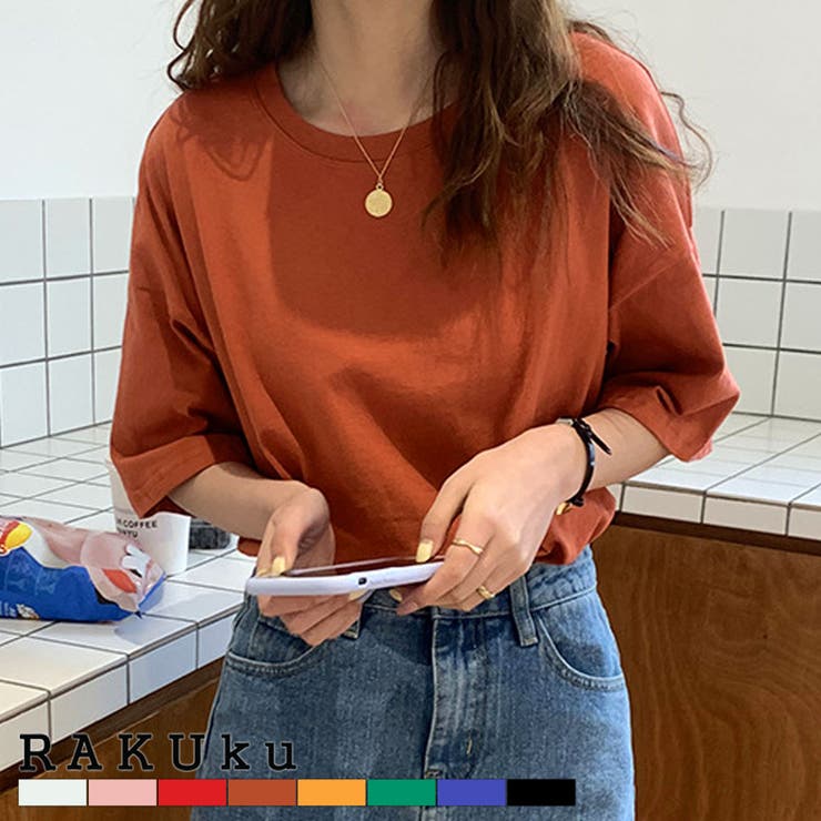 選べる8色 ゆったり無地半袖tシャツ春 夏 秋 品番 Rkkw Rakuku ラクク のレディースファッション通販 Shoplist ショップリスト