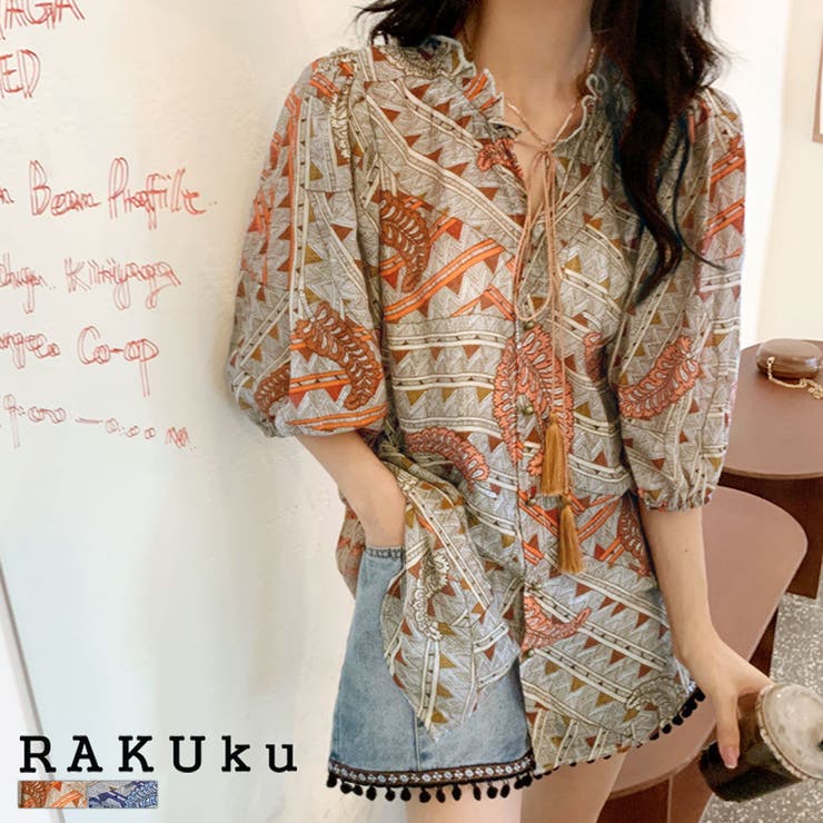 ボヘミアン柄シアートップス 春 夏 秋 品番 Rkkw Rakuku ラクク のレディースファッション通販 Shoplist ショップリスト