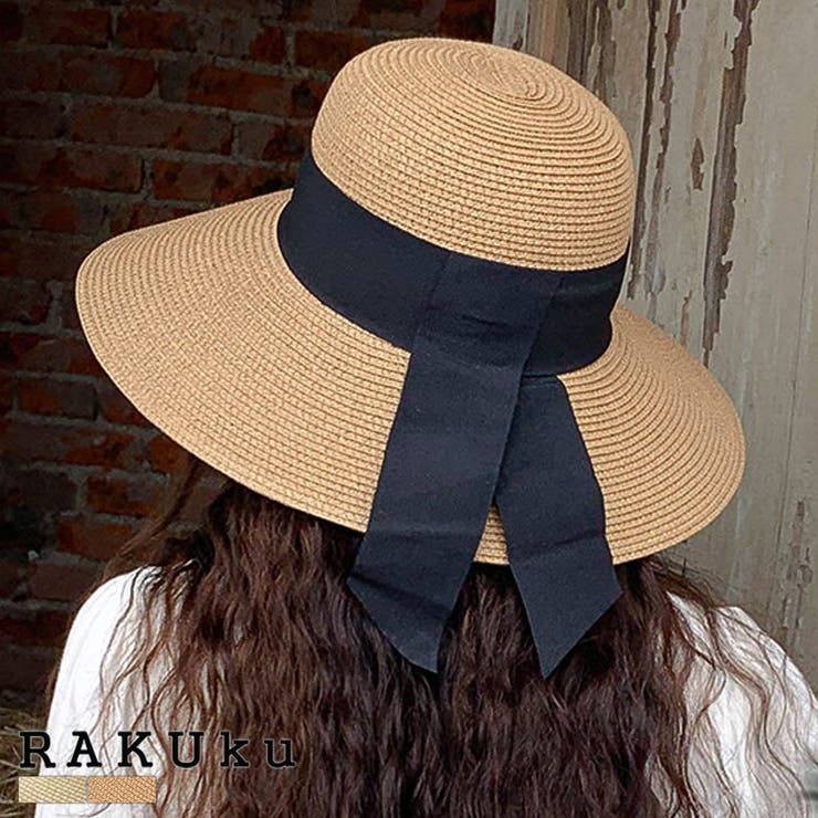 つば広太リボン麦わら帽子 春 夏 麦わら帽子 品番 Rkkw Rakuku ラクク のレディースファッション通販 Shoplist ショップリスト