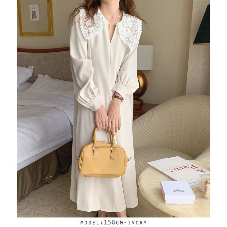CELINE アイボリー ノースリーブワンピース CELINE アイボリー ノースリーブワンピース