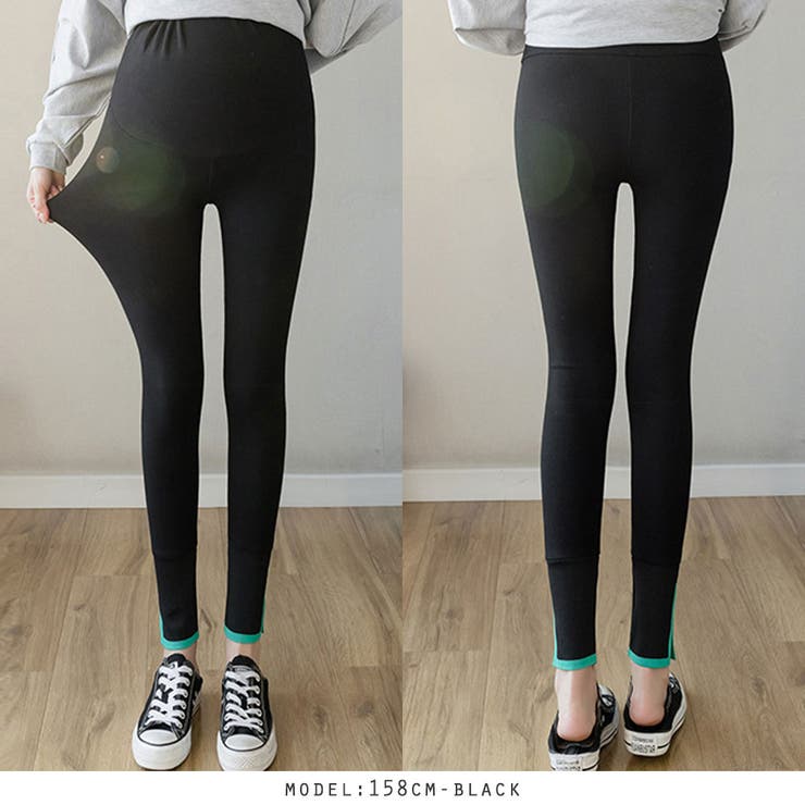 マタニティ用♪配色ラインスリットレギンス | RAKUku | 詳細画像12 