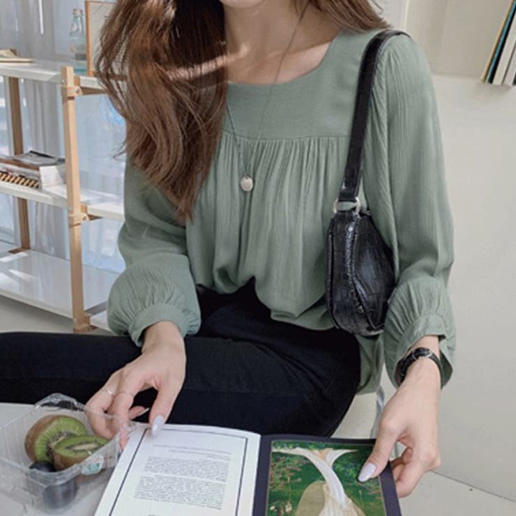 スクェアネック シフォンブラウス | RAKUku | 詳細画像5 