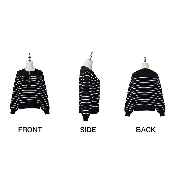 フレンチ ボーダーソフトニット 2色 韓国ファッション | RAKUku | 詳細画像12 