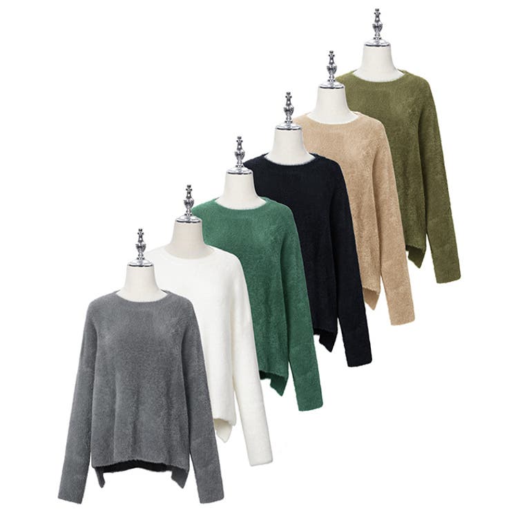 ふわふわ フェザーヤーン ニット プルオーバー 6色 | RAKUku | 詳細画像8 