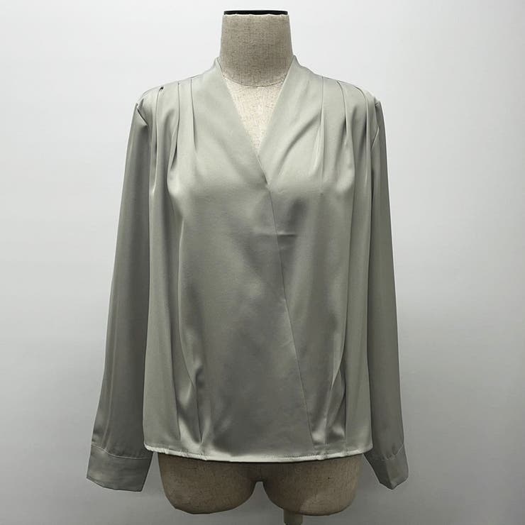 Vネック エレガント オフィスブラウス | RAKUku | 詳細画像5 