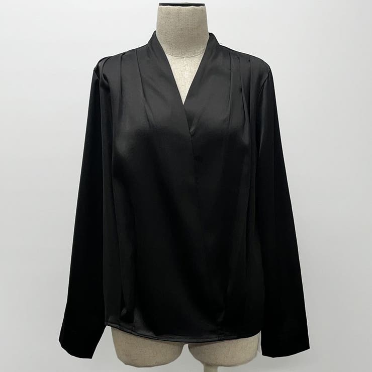 Vネック エレガント オフィスブラウス | RAKUku | 詳細画像6 