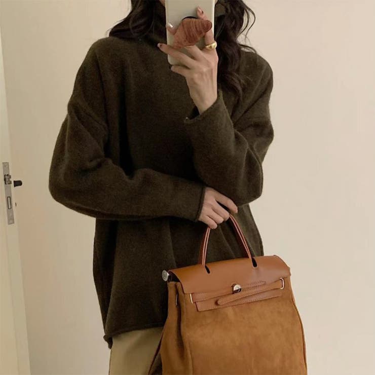 タートルネック ゆったり ニット トップス 韓国ファッション 4color | RAKUku | 詳細画像5 