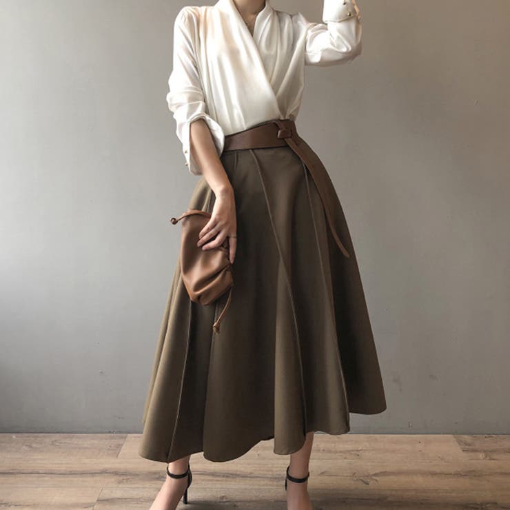 ハイウエスト シンプル フレアスカート | RAKUku | 詳細画像12 