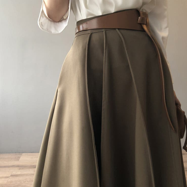 ハイウエスト シンプル フレアスカート | RAKUku | 詳細画像4 