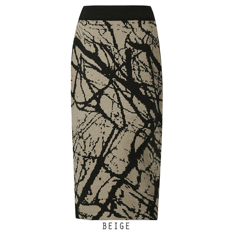 ベージュ | ペイント柄カジュアルスカート 2color 韓国ファッション | RAKUku