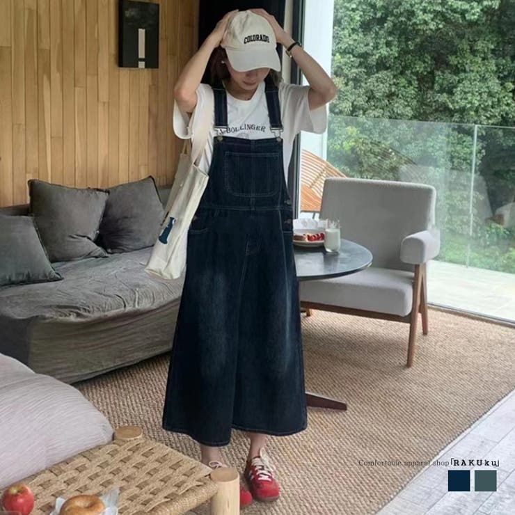 デニムサロペットワンピース | RAKUku | 詳細画像1 