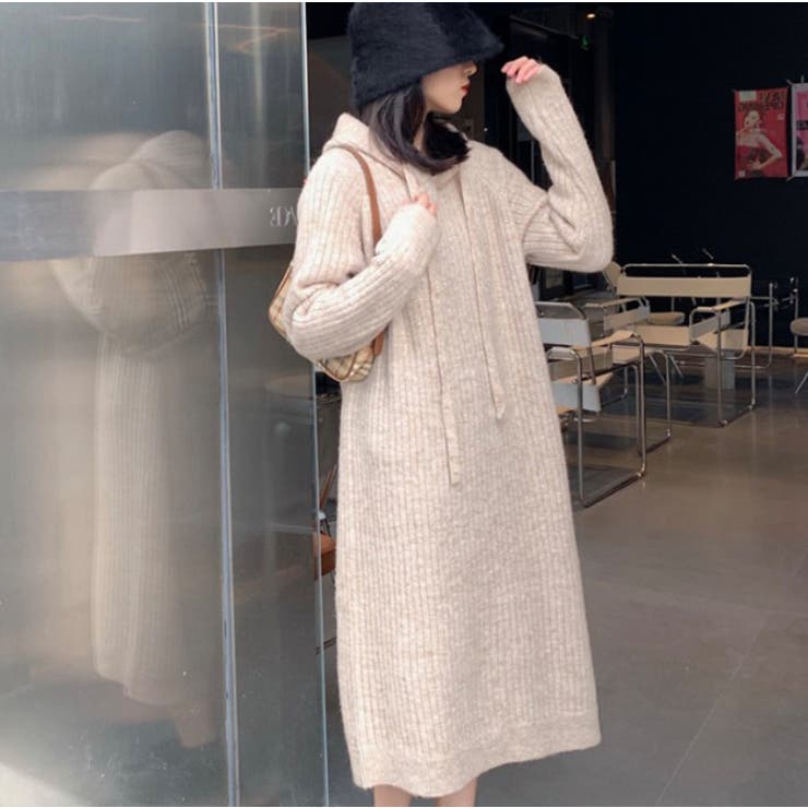 フード付ニットワンピース 4color | RAKUku | 詳細画像6 