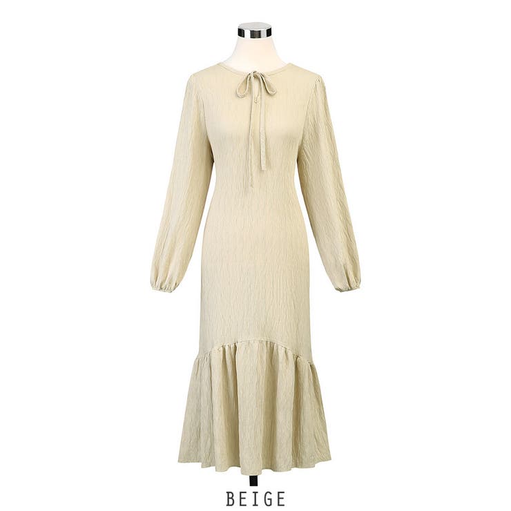 ゆったり パフスリーブロングワンピース 3color | RAKUku | 詳細画像12 