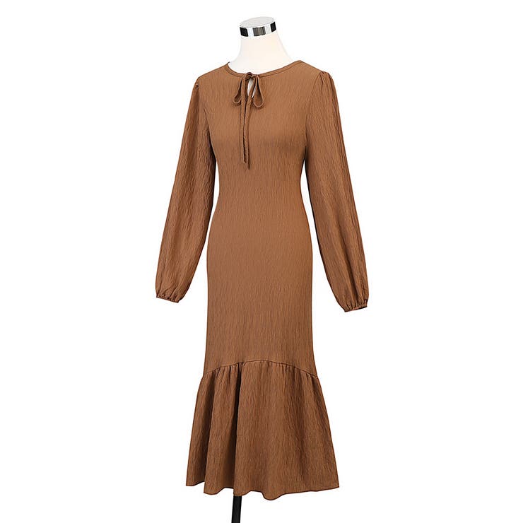 ゆったり パフスリーブロングワンピース 3color | RAKUku | 詳細画像15 