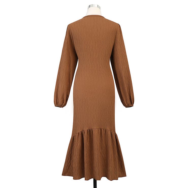 ゆったり パフスリーブロングワンピース 3color | RAKUku | 詳細画像16 