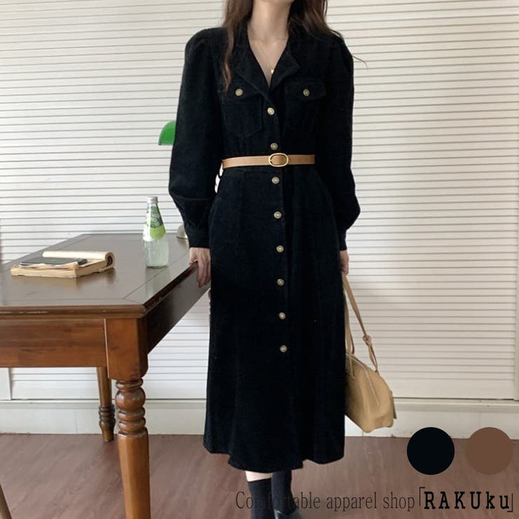 ベルト付き コーデュロイ シャツ | RAKUku | 詳細画像1 