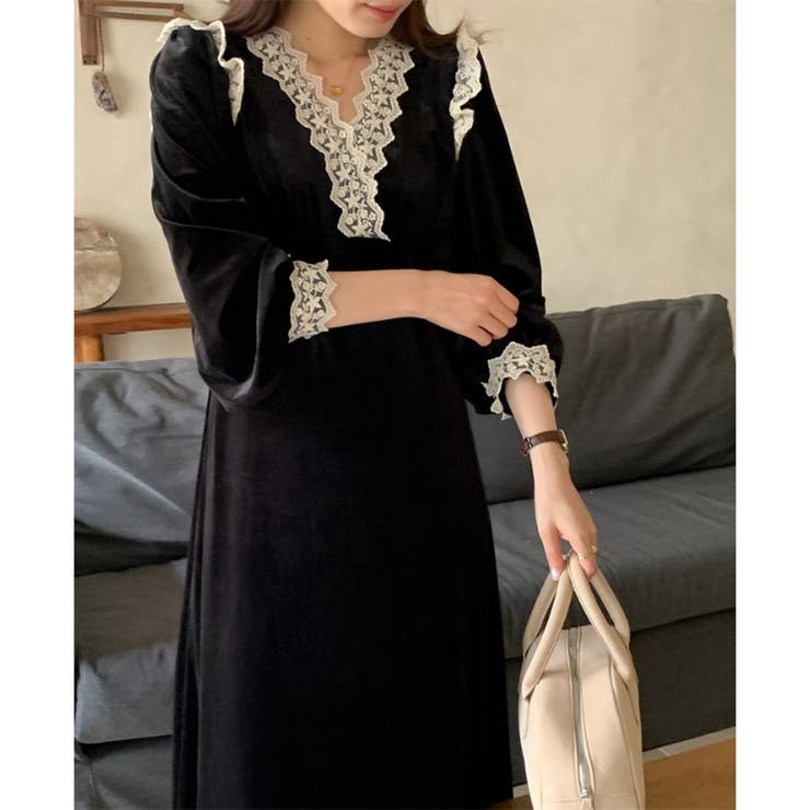 ベロア ワンピース マキシワンピース | RAKUku | 詳細画像4 