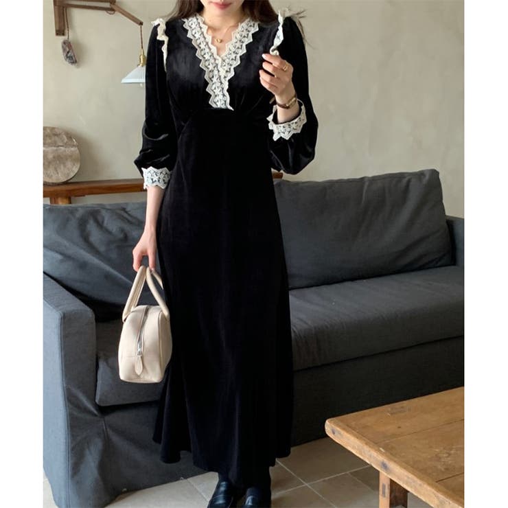 ベロア ワンピース マキシワンピース | RAKUku | 詳細画像5 