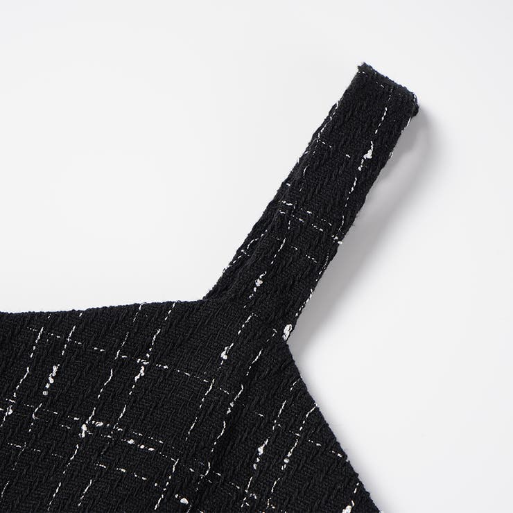 ツイード キャミワンピース ロング丈 韓国ファッション 2color | RAKUku | 詳細画像12 