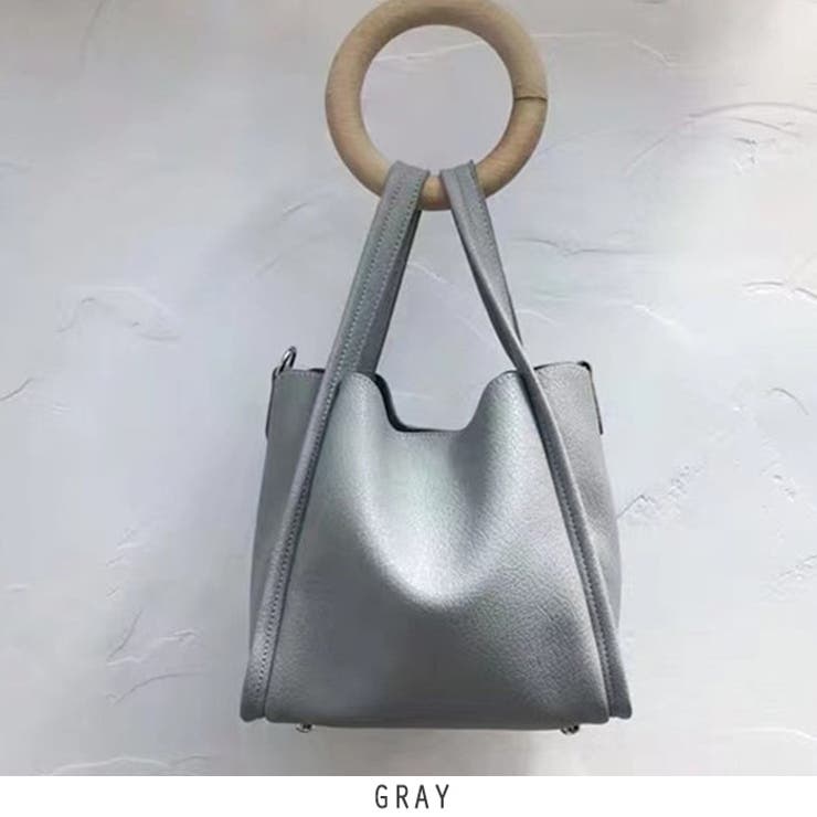 グレー | ポーチ付き 2wayトートバッグ | RAKUku